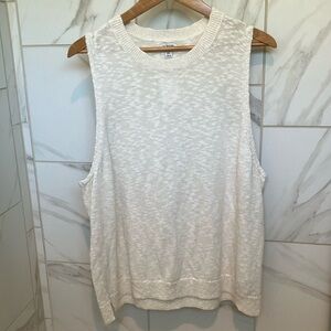 J. Crew 2x NWT ivory sweater vest lightweight